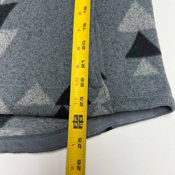 The North Face Fleece Jacket Womens Small 19x24 Gray Hood Geo Aztec - Picture 15 of 15